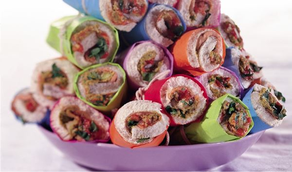 recipe image Sandwiches roulés multicolores